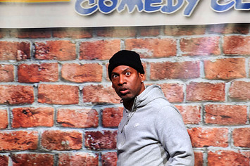 Tony Rock performs at The Stress Factory Comedy Club.