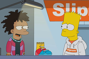 A screenshot from 'The Simpsons' featuring guest star The Weeknd