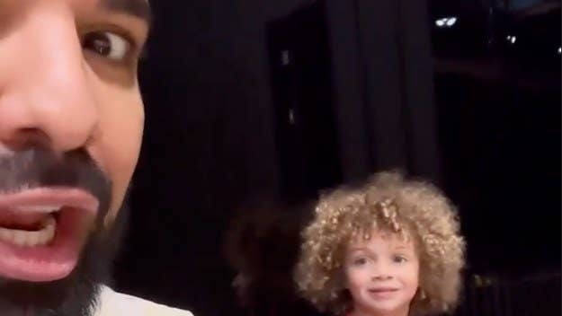 Drake's son Adonis has taken a liking to basketball just like his dad, but Adonis wouldn't give Drizzy his flowers when asked where he learned his skills.