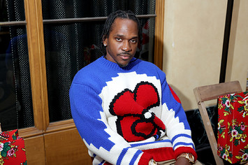 Pusha T is pictured at a fashion show event