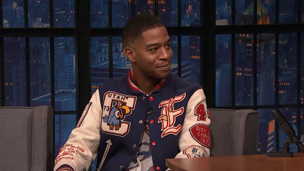 Ahead of the release of Ti West's slasher 'X' on Friday, Kid Cudi stopped by 'Seth Meyers' to talk about why he loves watching horror with his daughter.