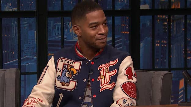 Ahead of the release of Ti West's slasher 'X' on Friday, Kid Cudi stopped by 'Seth Meyers' to talk about why he loves watching horror with his daughter.