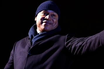 LL Cool J onstage at the 99th National Christmas Tree Lighting Ceremony in President's Park near The White House