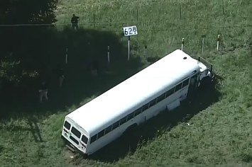 Crash of transport bus carrying escaped inmate Gonzalo Lopez, among others.