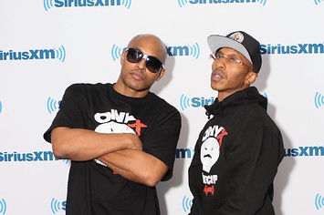 Rappers Sticky Fingaz (L) and Fredro Starr of Oynx visit SiriusXM Studios