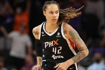 Britteny Griner is seen playing in a game