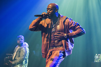 Freddie Gibbs is pictured performing at a s how