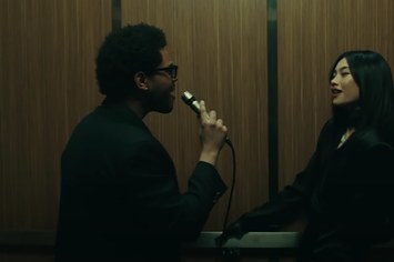 The Weeknd is pictured in a new video from his latest album