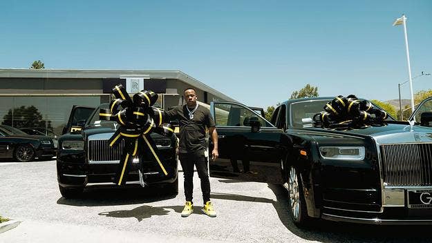 Sharing a video of a pair of Roll Royces decked out in customized yellow drip, Gotti said he spent over a million on the cars and called them "twins."