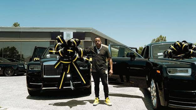 Sharing a video of a pair of Roll Royces decked out in customized yellow drip, Gotti said he spent over a million on the cars and called them "twins."