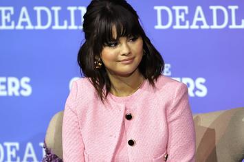 Selena Gomez on a panel for 'Only Murders'