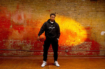 Kyle Lowry poses in adidas Forever Home hoodie