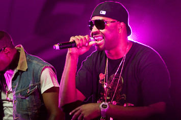 GLC is seen performing with the artist formerly known as Kanye West