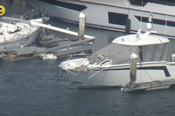 Screenshot of aftermath boat crash