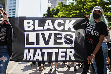 Black Lives Matter sign for lawsuit story