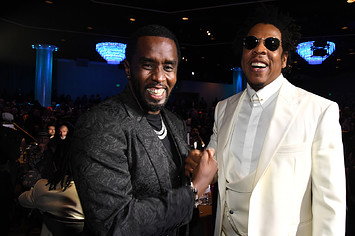Sean 'Diddy' Combs and Jay-Z attend the Pre-GRAMMY Gala and GRAMMY Salute