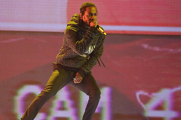 Kendrick Lamar performs 'Feel' and 'New Freezer' on stage at The BRIT Awards 2018