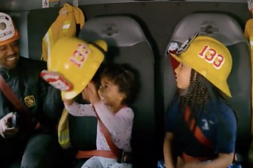 Kanye West takes kids to school in a fire truck in 'Kardashians' clip