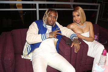 Lil Durk and India Royale attend the BET Awards 2021