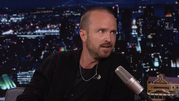 Aaron Paul stopped by the 'Tonight Show Starring Jimmy Fallon' to reveal how he asked co-star Bryan Cranston to be his new baby’s godfather.
