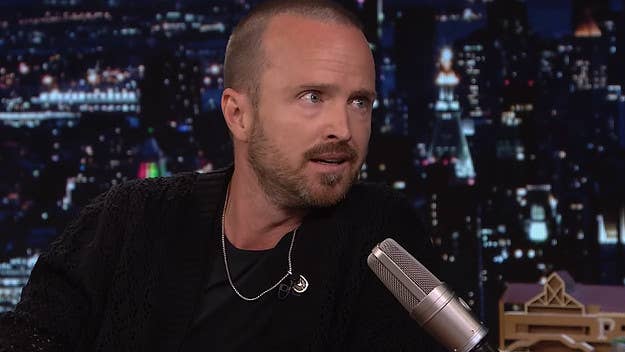 Aaron Paul stopped by the 'Tonight Show Starring Jimmy Fallon' to reveal how he asked co-star Bryan Cranston to be his new baby’s godfather.