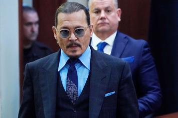 Depp at his defamation trial on May 2