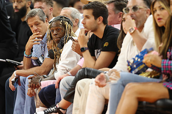 Lil Wayne attends Game 7 between the Phoenix Suns and Dallas Mavericks
