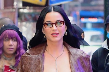 Singer Katy Perry is seen outside "Good Morning America"