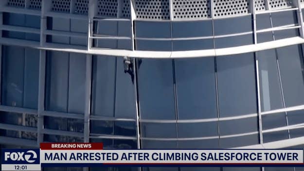 The climber, who goes by the name of Maison Des Champs on Instagram, climbed the 1,000-foot-tall skyscraper before he was taken into custody Tuesday.