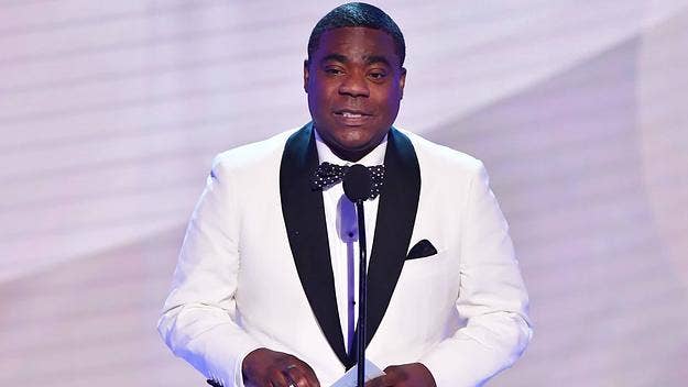 While Tracy Morgan was his typically hilarious during a chat with Conan O'Brien, the comedian did get emotional when he reflected on his 2014 accident.