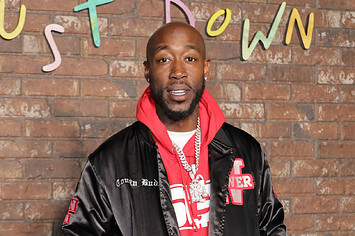 Freddie Gibbs attends Peacock's launch of "Bust Down" at Academy LA on March 14, 2022 in Los Angeles