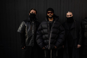 Swedish House Mafia and the Weeknd in a press photo by Luciano Picazo