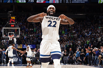 Patrick Beverley #22 of the Minnesota Timberwolves celebrates against the LA Clippers