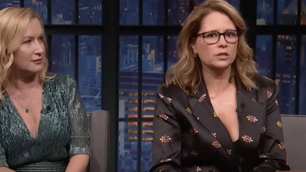 Jenna Fischer and Angela Kinsey chatted with Seth Meyers about their new book 'The Office BFFs: Tales of The Office from Two Best Friends Who Were There.'