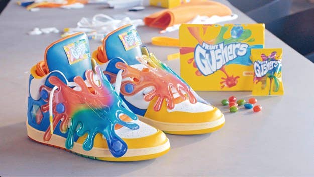 ComplexLand is 24 hours away and we know you're gushing over Gushers new RAL7000Studio custom sneaker drop. So here's a preview for those who can't wait.