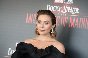 Elizabeth Olsen attends "Doctor Strange In The Multiverse Of Madness" screening.