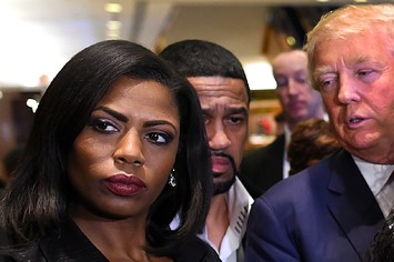 Omarosa Manigault (L) was a contestant on the first season of Donald Trump's "The Apprentice"
