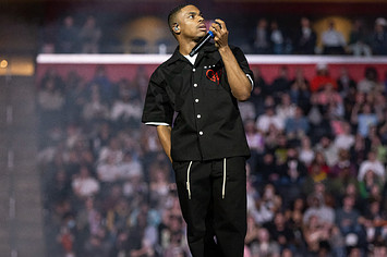Vince Staples is seen performing for fans
