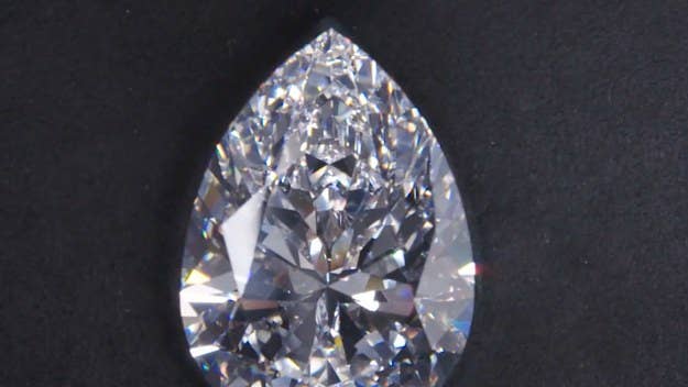 The massive egg-shaped white diamond was mined and polished in South Africa and has been given the befitting nickname "The Rock" by Christie's.