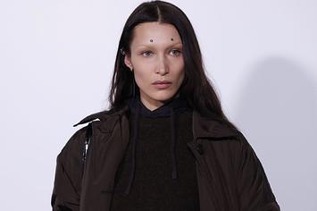 Bella Hadid poses backstage prior to the Givenchy Womenswear Fall/Winter 2022-2023 show