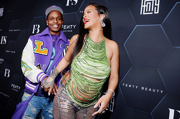 A$AP Rocky and Rihanna celebrate Fenty Beauty & Fenty Skin at Goya Studios