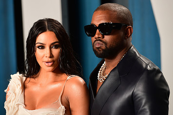 Kanye West and Kim Kardashian attend Vanity Fair Oscars party