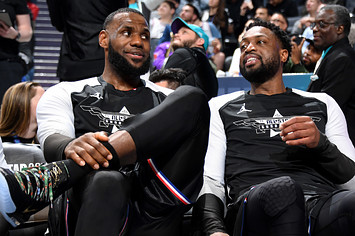 LeBron James and Dwyane Wade during the 2019 NBA All-Star Game