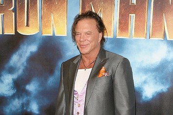 Actor Mickey Rourke attends the "Iron Man 2" Los Angeles Photo Call