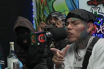 6ix9ine in an appearance on the 'Off the Record' podcast with DJ Akademiks