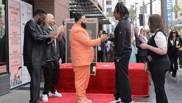 Jay-Z, Diddy, and Fat Joe all stopped by to celebrate with DJ Khaled as he was honored with his very own star on the Hollywood Walk of Fame.