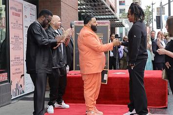 Sean Combs, Fat Joe, DJ Khaled and Jay-Z attend the Hollywood Walk of Fame Star Ceremony for DJ Khaled