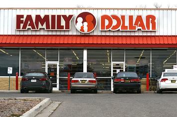 Family Dollar with cars parked out front
