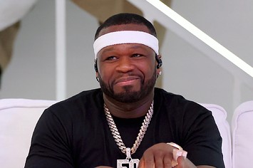 50 Cent perform during the Pepsi Super Bowl LVI Halftime Show