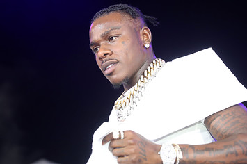 DaBaby is pictured performing at an event